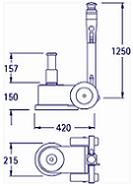 Gato para vehiculos bajos y autobuses modelo P182C dimensiones